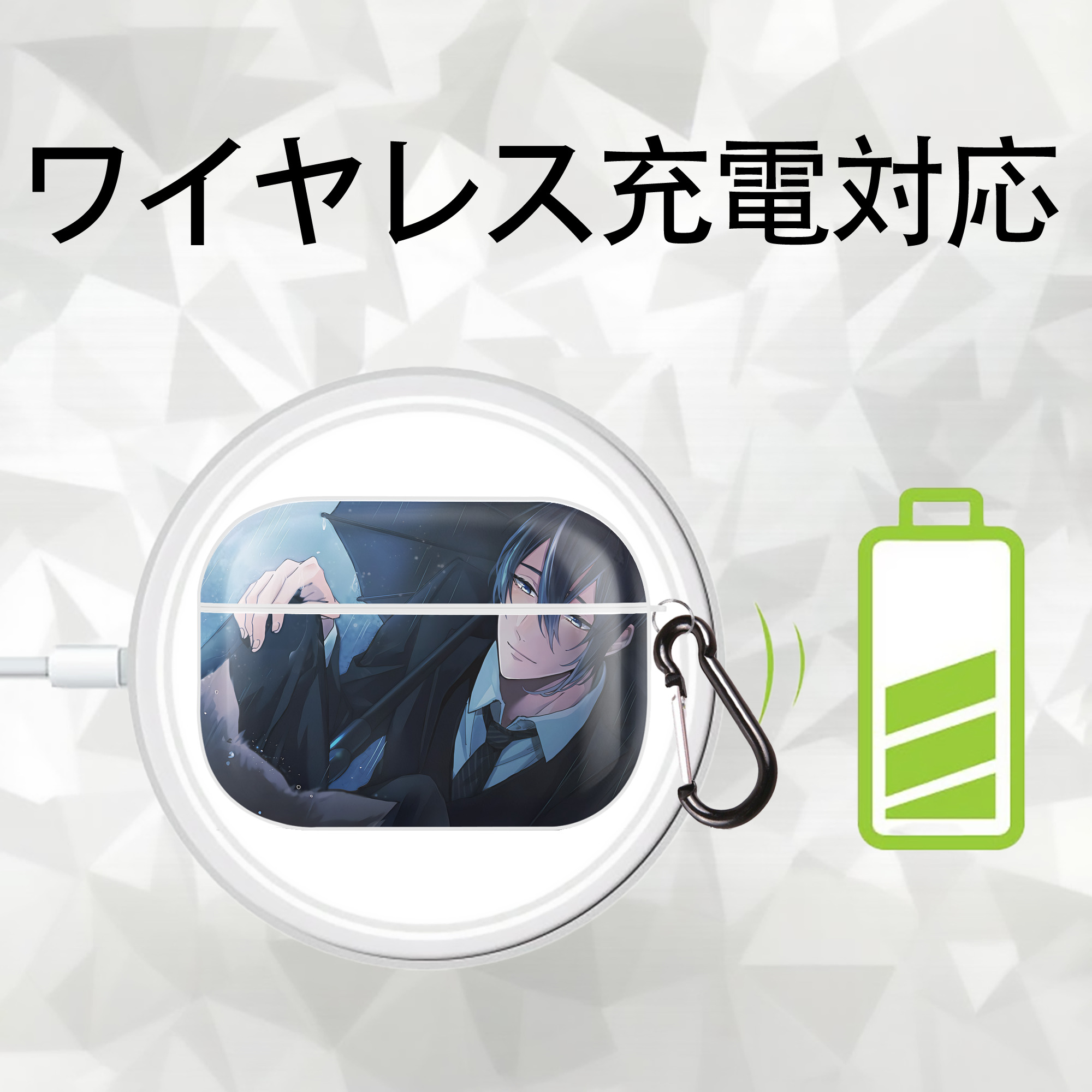 刀剣乱舞 Touken Ranbu 【AirPods Pro用】ハードシェル保護ケース 耐衝撃・防指紋・カラビナ付き商品仕様