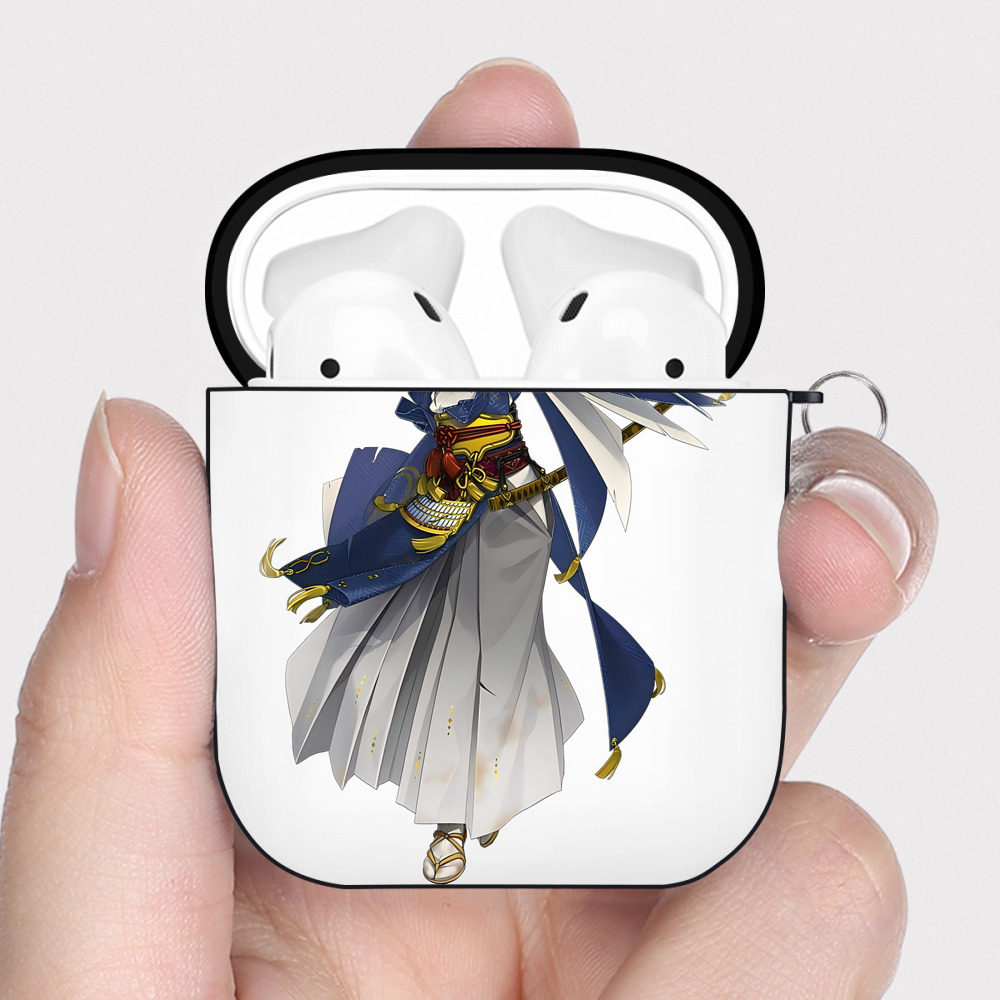 （画像用） 刀剣乱舞 Touken Ranbu AirPods 第2世代保護ケース ハードシェル ブラック 耐衝撃・防指紋・カラビナ付き