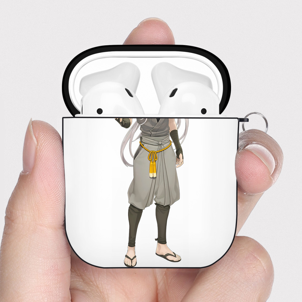 （画像用） 刀剣乱舞 Touken Ranbu AirPods 第2世代保護ケース ハードシェル ブラック 耐衝撃・防指紋・カラビナ付き