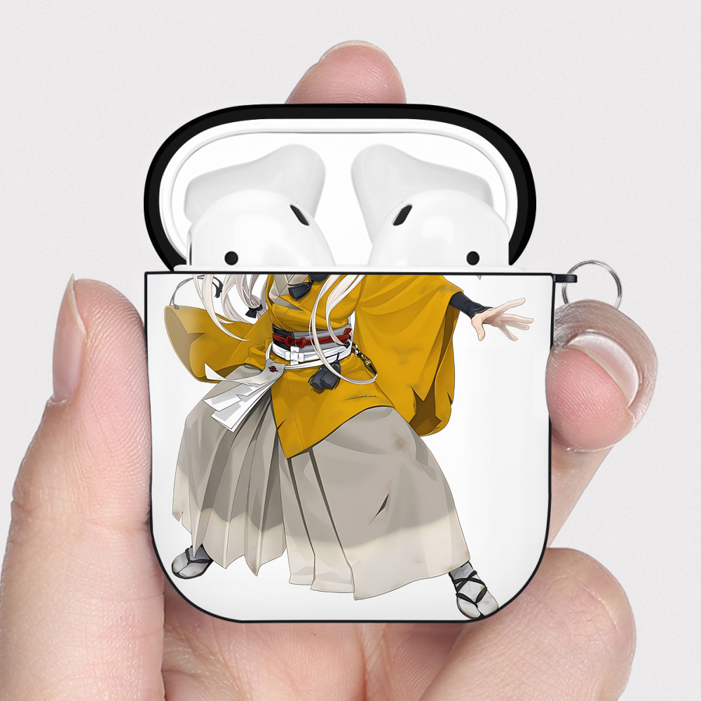 （画像用） 刀剣乱舞 Touken Ranbu AirPods 第2世代保護ケース ハードシェル ブラック 耐衝撃・防指紋・カラビナ付き