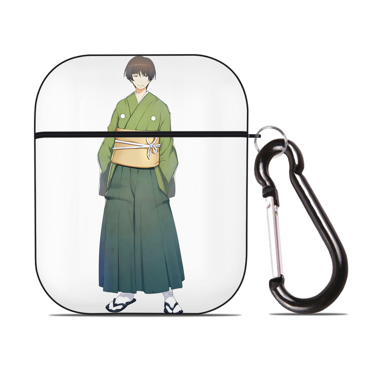 （画像用） 刀剣乱舞 Touken Ranbu AirPods 第2世代保護ケース ハードシェル ブラック 耐衝撃・防指紋・カラビナ付き