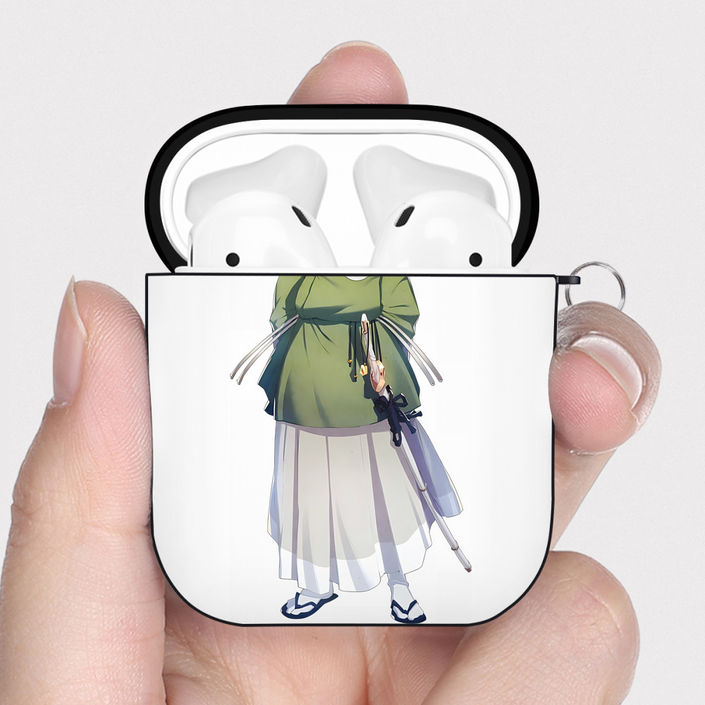 （画像用） 刀剣乱舞 Touken Ranbu AirPods 第2世代保護ケース ハードシェル ブラック 耐衝撃・防指紋・カラビナ付き