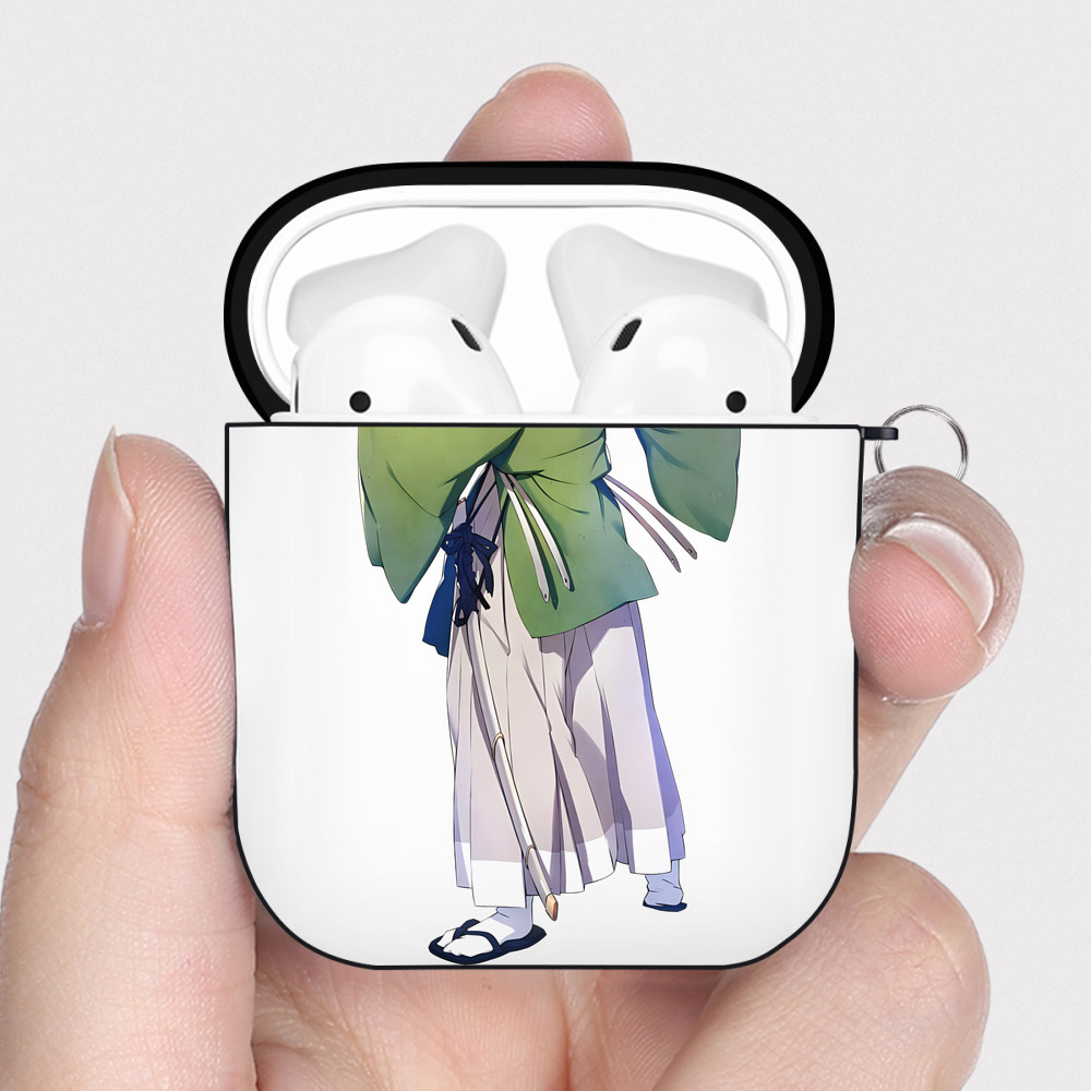 （画像用） 刀剣乱舞 Touken Ranbu AirPods 第2世代保護ケース ハードシェル ブラック 耐衝撃・防指紋・カラビナ付き