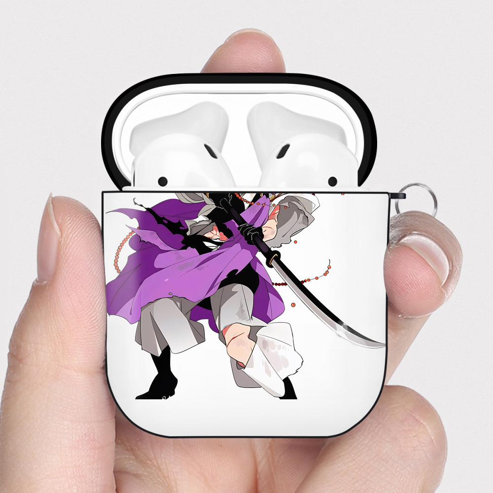 （画像用） 刀剣乱舞 Touken Ranbu AirPods 第2世代保護ケース ハードシェル ブラック 耐衝撃・防指紋・カラビナ付き
