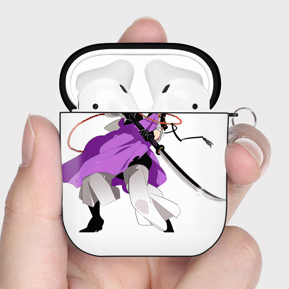 （画像用） 刀剣乱舞 Touken Ranbu AirPods 第2世代保護ケース ハードシェル ブラック 耐衝撃・防指紋・カラビナ付き