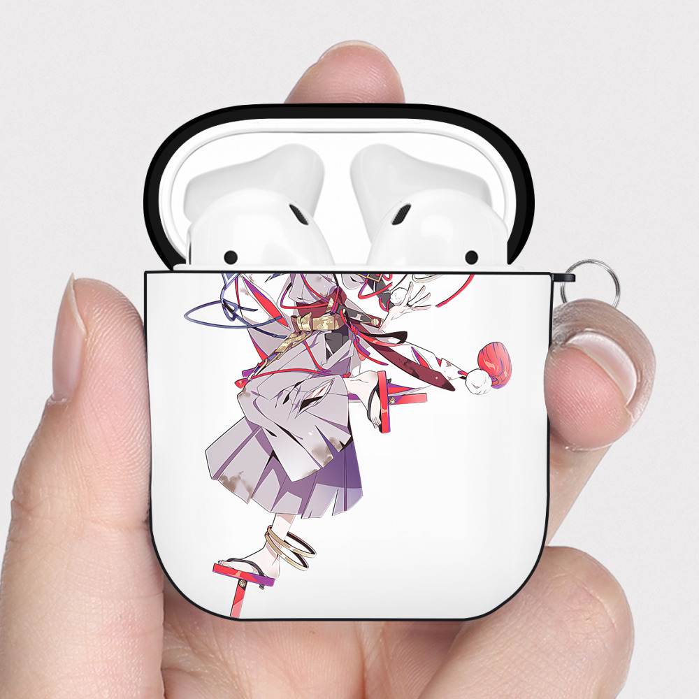 （画像用） 刀剣乱舞 Touken Ranbu AirPods 第2世代保護ケース ハードシェル ブラック 耐衝撃・防指紋・カラビナ付き