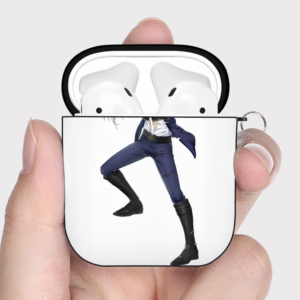 （画像用） 刀剣乱舞 Touken Ranbu AirPods 第2世代保護ケース ハードシェル ブラック 耐衝撃・防指紋・カラビナ付き