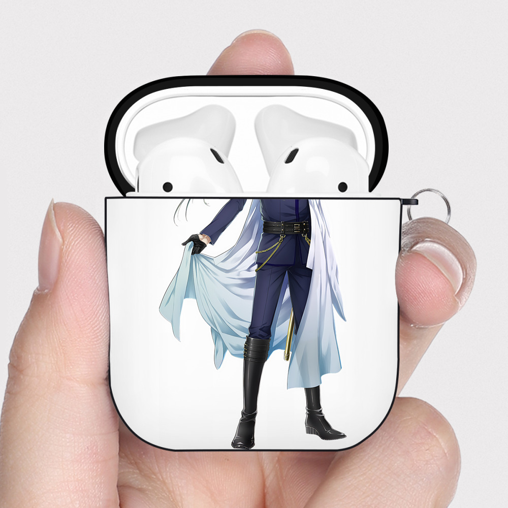 （画像用） 刀剣乱舞 Touken Ranbu AirPods 第2世代保護ケース ハードシェル ブラック 耐衝撃・防指紋・カラビナ付き