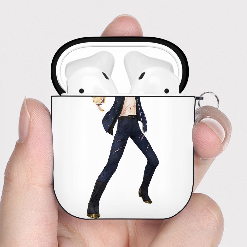 （画像用） 刀剣乱舞 Touken Ranbu AirPods 第2世代保護ケース ハードシェル ブラック 耐衝撃・防指紋・カラビナ付き