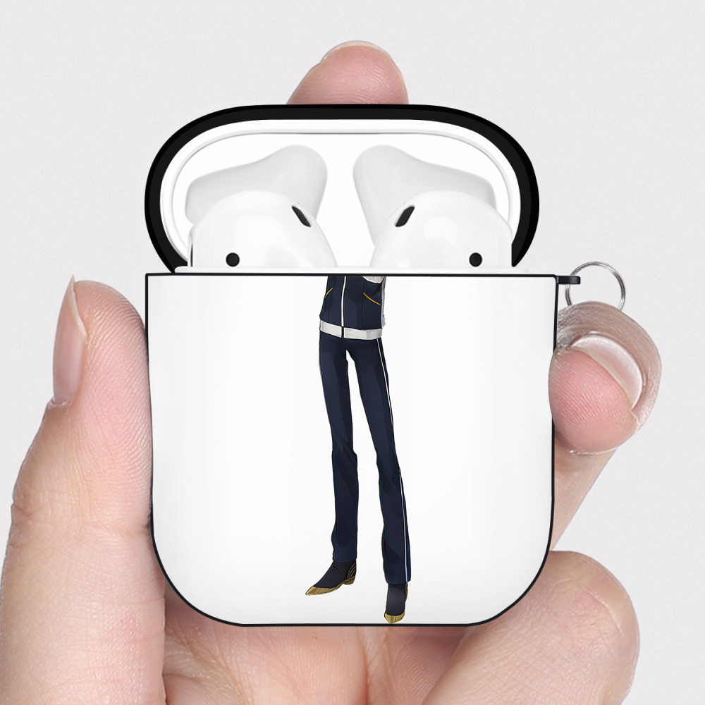 （画像用） 刀剣乱舞 Touken Ranbu AirPods 第2世代保護ケース ハードシェル ブラック 耐衝撃・防指紋・カラビナ付き