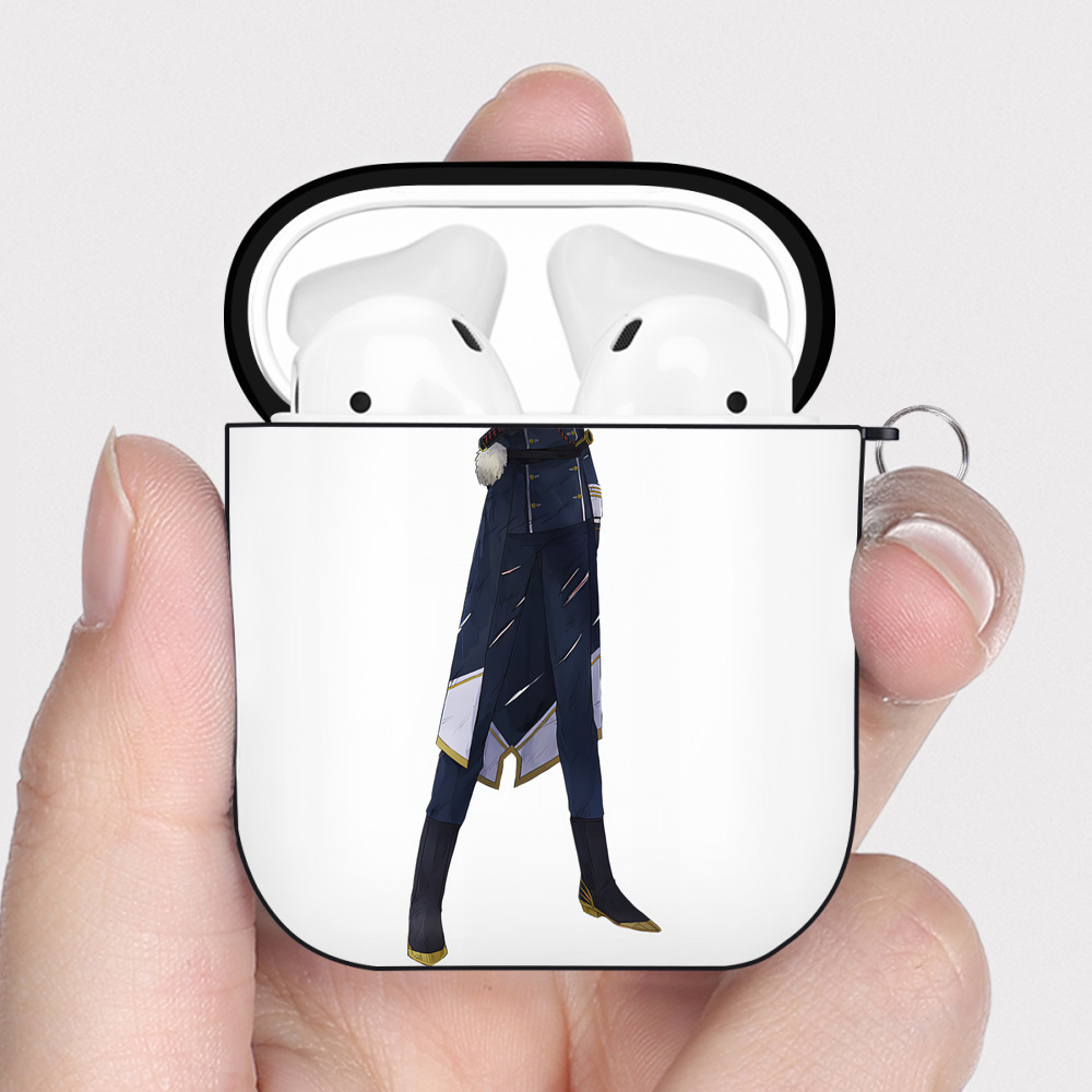 （画像用） 刀剣乱舞 Touken Ranbu AirPods 第2世代保護ケース ハードシェル ブラック 耐衝撃・防指紋・カラビナ付き