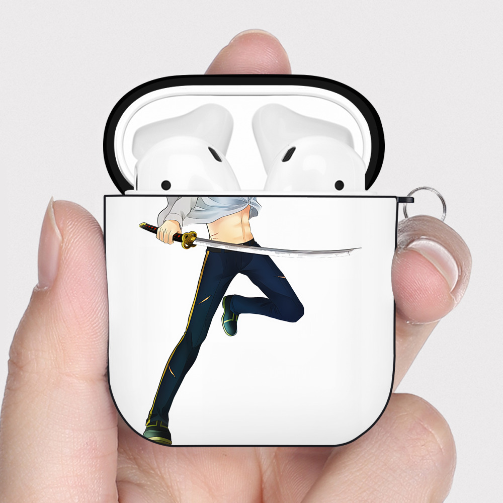 （画像用） 刀剣乱舞 Touken Ranbu AirPods 第2世代保護ケース ハードシェル ブラック 耐衝撃・防指紋・カラビナ付き