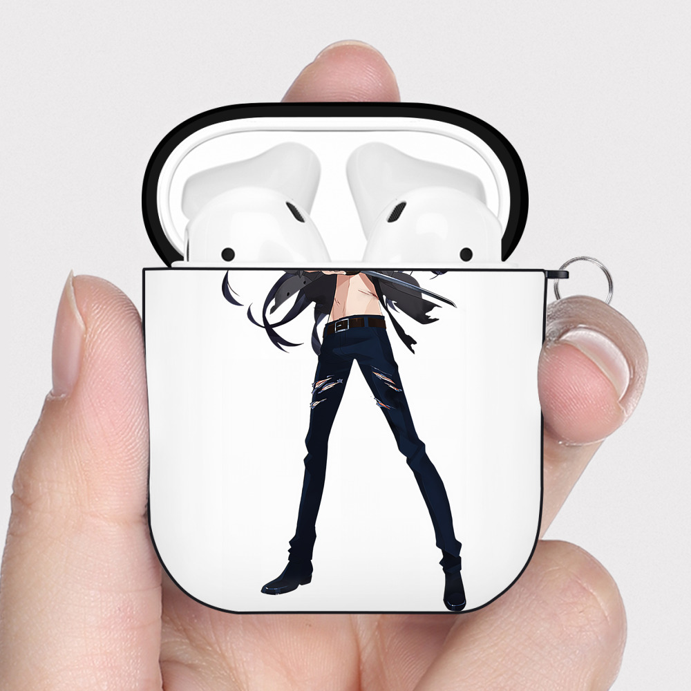 （画像用） 刀剣乱舞 Touken Ranbu AirPods 第2世代保護ケース ハードシェル ブラック 耐衝撃・防指紋・カラビナ付き