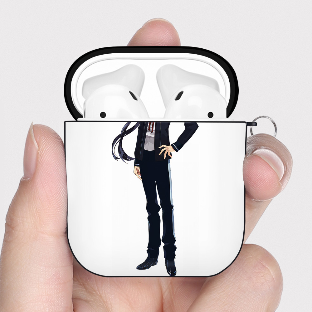 （画像用） 刀剣乱舞 Touken Ranbu AirPods 第2世代保護ケース ハードシェル ブラック 耐衝撃・防指紋・カラビナ付き