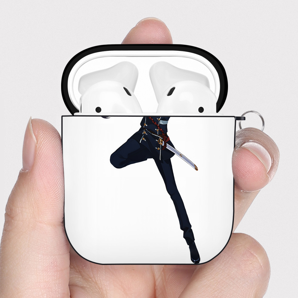 （画像用） 刀剣乱舞 Touken Ranbu AirPods 第2世代保護ケース ハードシェル ブラック 耐衝撃・防指紋・カラビナ付き