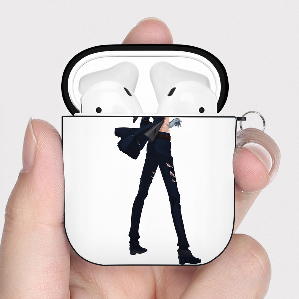 （画像用） 刀剣乱舞 Touken Ranbu AirPods 第2世代保護ケース ハードシェル ブラック 耐衝撃・防指紋・カラビナ付き