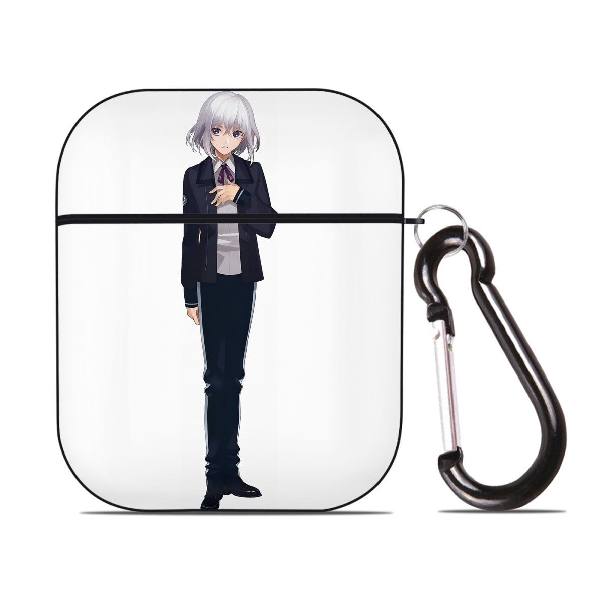 （画像用） 刀剣乱舞 Touken Ranbu AirPods 第2世代保護ケース ハードシェル ブラック 耐衝撃・防指紋・カラビナ付き