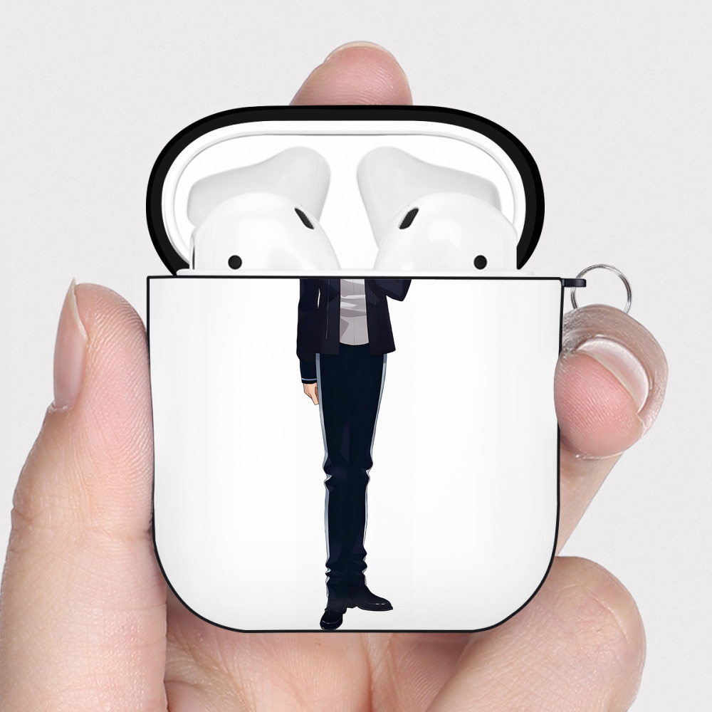 （画像用） 刀剣乱舞 Touken Ranbu AirPods 第2世代保護ケース ハードシェル ブラック 耐衝撃・防指紋・カラビナ付き