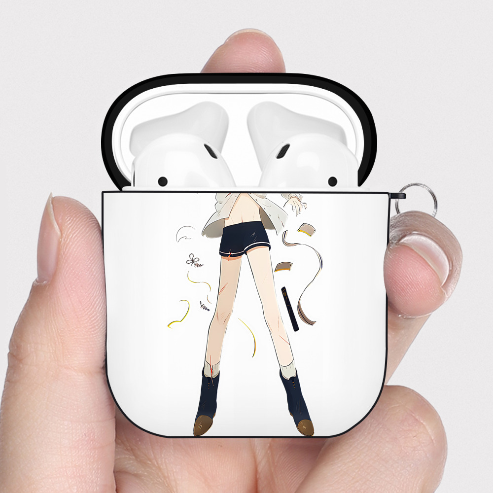 （画像用） 刀剣乱舞 Touken Ranbu AirPods 第2世代保護ケース ハードシェル ブラック 耐衝撃・防指紋・カラビナ付き