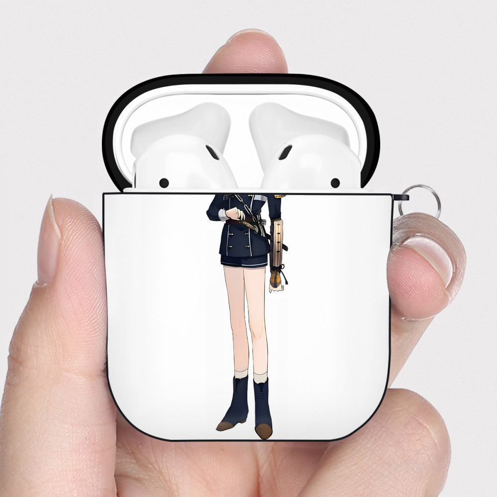 （画像用） 刀剣乱舞 Touken Ranbu AirPods 第2世代保護ケース ハードシェル ブラック 耐衝撃・防指紋・カラビナ付き
