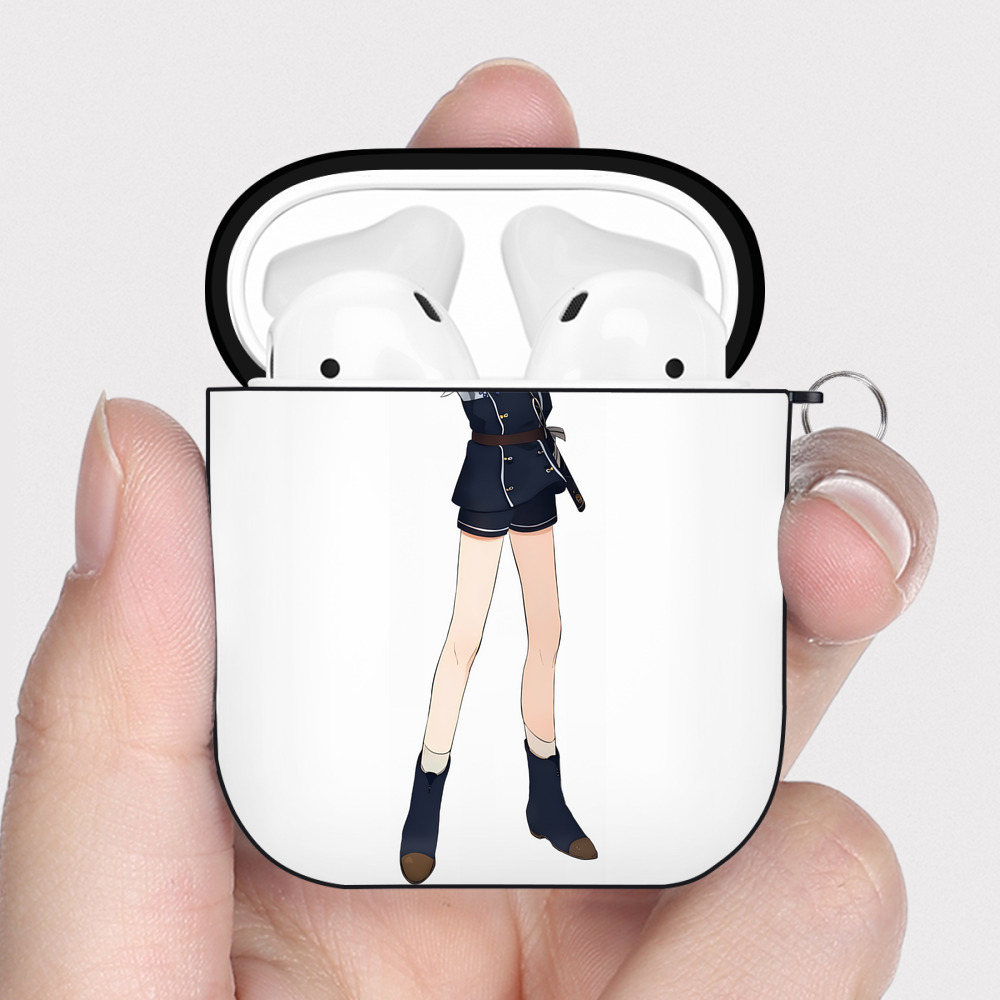 （画像用） 刀剣乱舞 Touken Ranbu AirPods 第2世代保護ケース ハードシェル ブラック 耐衝撃・防指紋・カラビナ付き