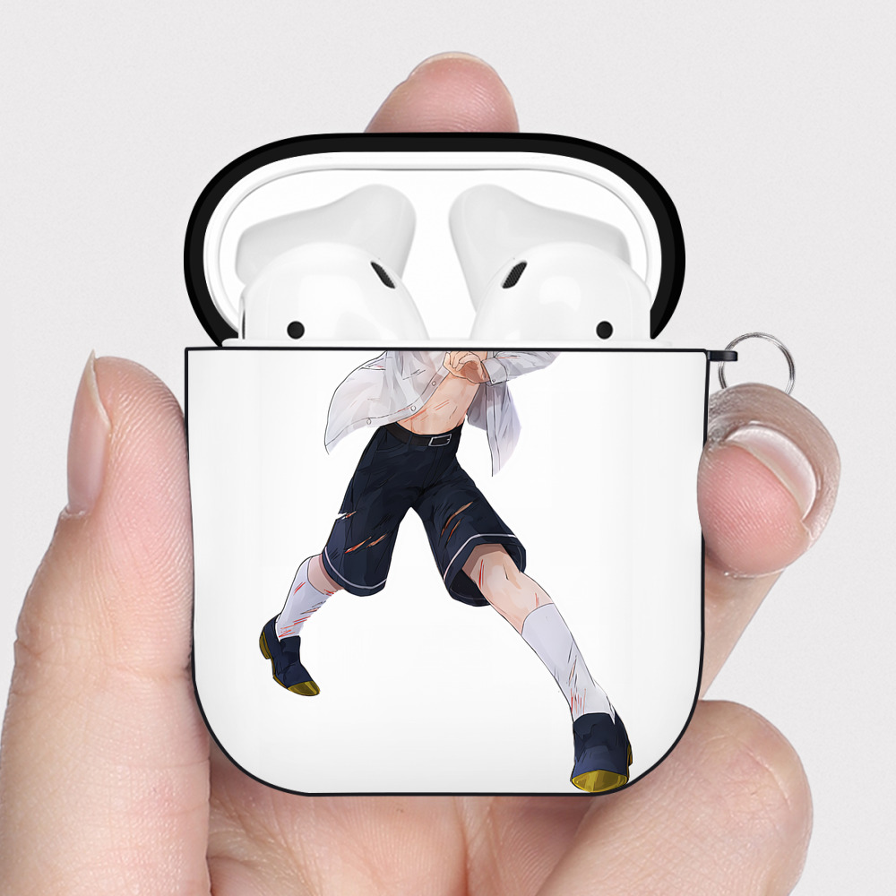 （画像用） 刀剣乱舞 Touken Ranbu AirPods 第2世代保護ケース ハードシェル ブラック 耐衝撃・防指紋・カラビナ付き