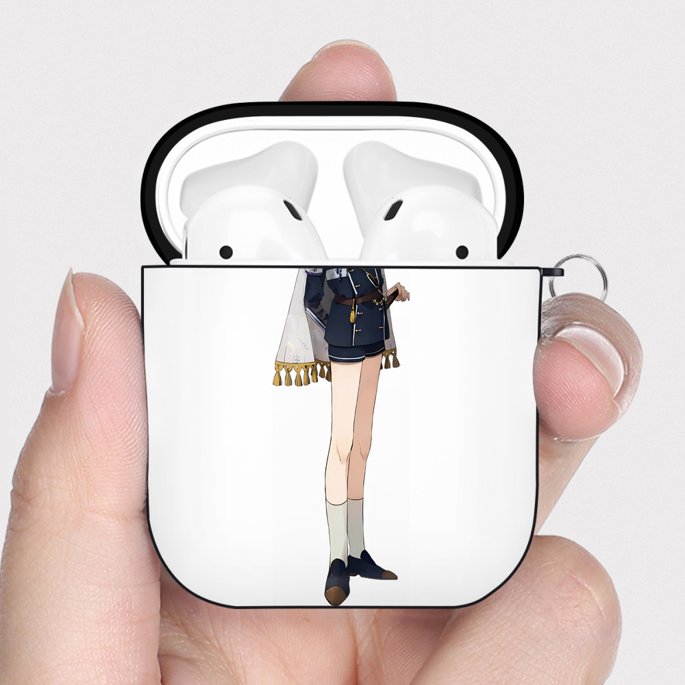 （画像用） 刀剣乱舞 Touken Ranbu AirPods 第2世代保護ケース ハードシェル ブラック 耐衝撃・防指紋・カラビナ付き