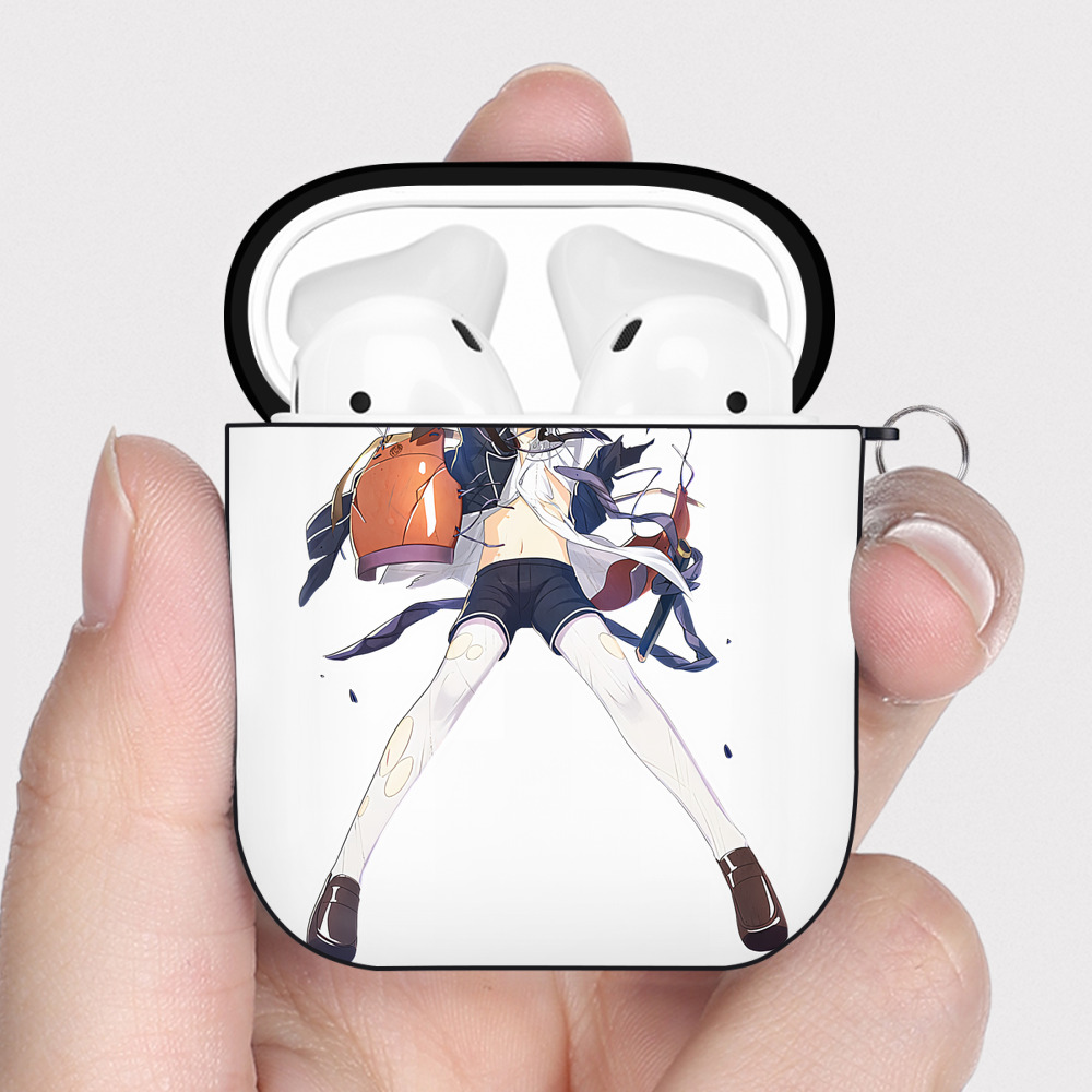 （画像用） 刀剣乱舞 Touken Ranbu AirPods 第2世代保護ケース ハードシェル ブラック 耐衝撃・防指紋・カラビナ付き