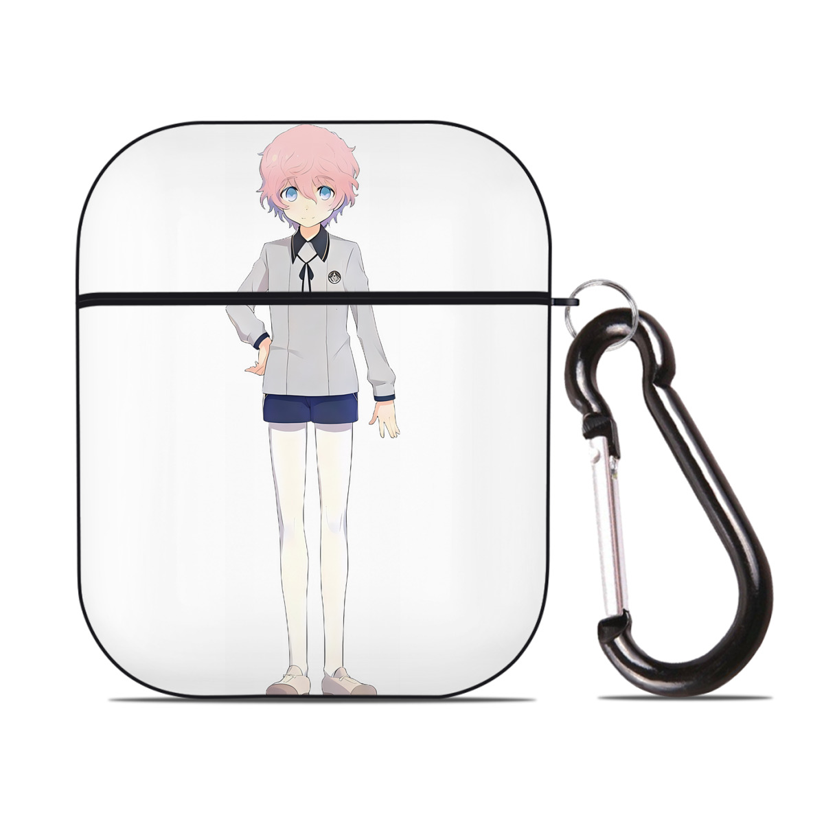 （画像用） 刀剣乱舞 Touken Ranbu AirPods 第2世代保護ケース ハードシェル ブラック 耐衝撃・防指紋・カラビナ付き