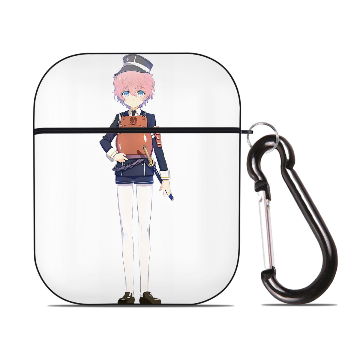 （画像用） 刀剣乱舞 Touken Ranbu AirPods 第2世代保護ケース ハードシェル ブラック 耐衝撃・防指紋・カラビナ付き