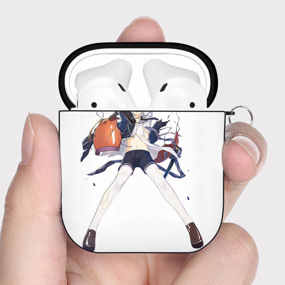 （画像用） 刀剣乱舞 Touken Ranbu AirPods 第2世代保護ケース ハードシェル ブラック 耐衝撃・防指紋・カラビナ付き
