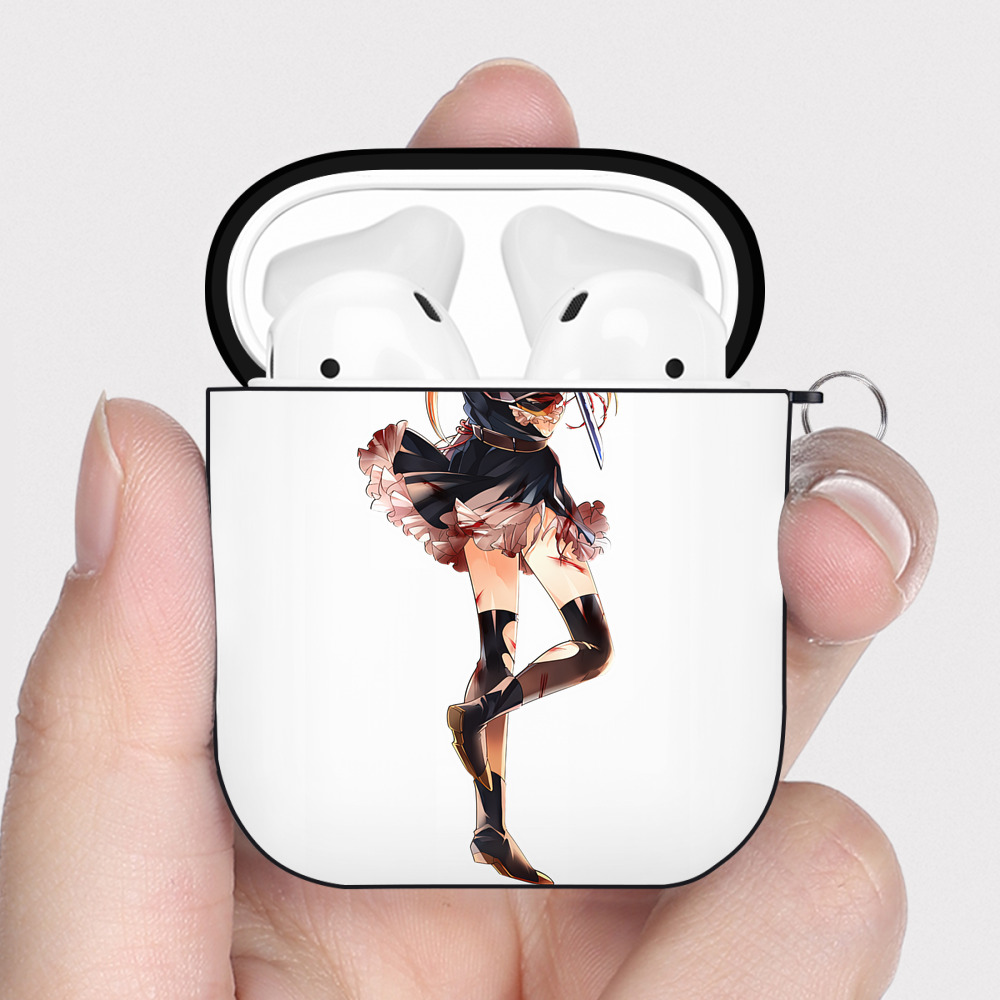 刀剣乱舞 Touken Ranbu AirPods 第2世代保護ケース ハードシェル ブラック 耐衝撃・防指紋・カラビナ付き