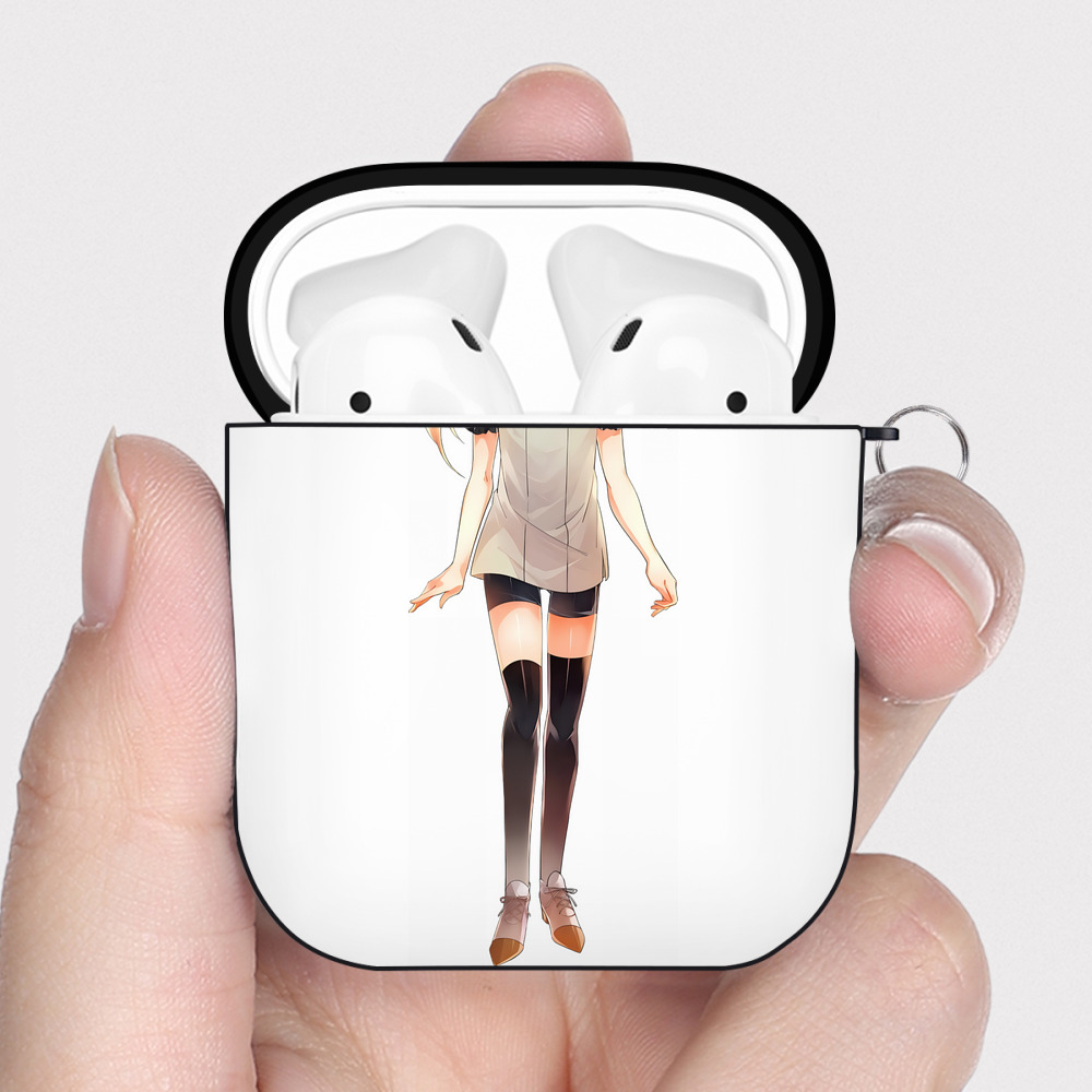 （画像用） 刀剣乱舞 Touken Ranbu AirPods 第2世代保護ケース ハードシェル ブラック 耐衝撃・防指紋・カラビナ付き