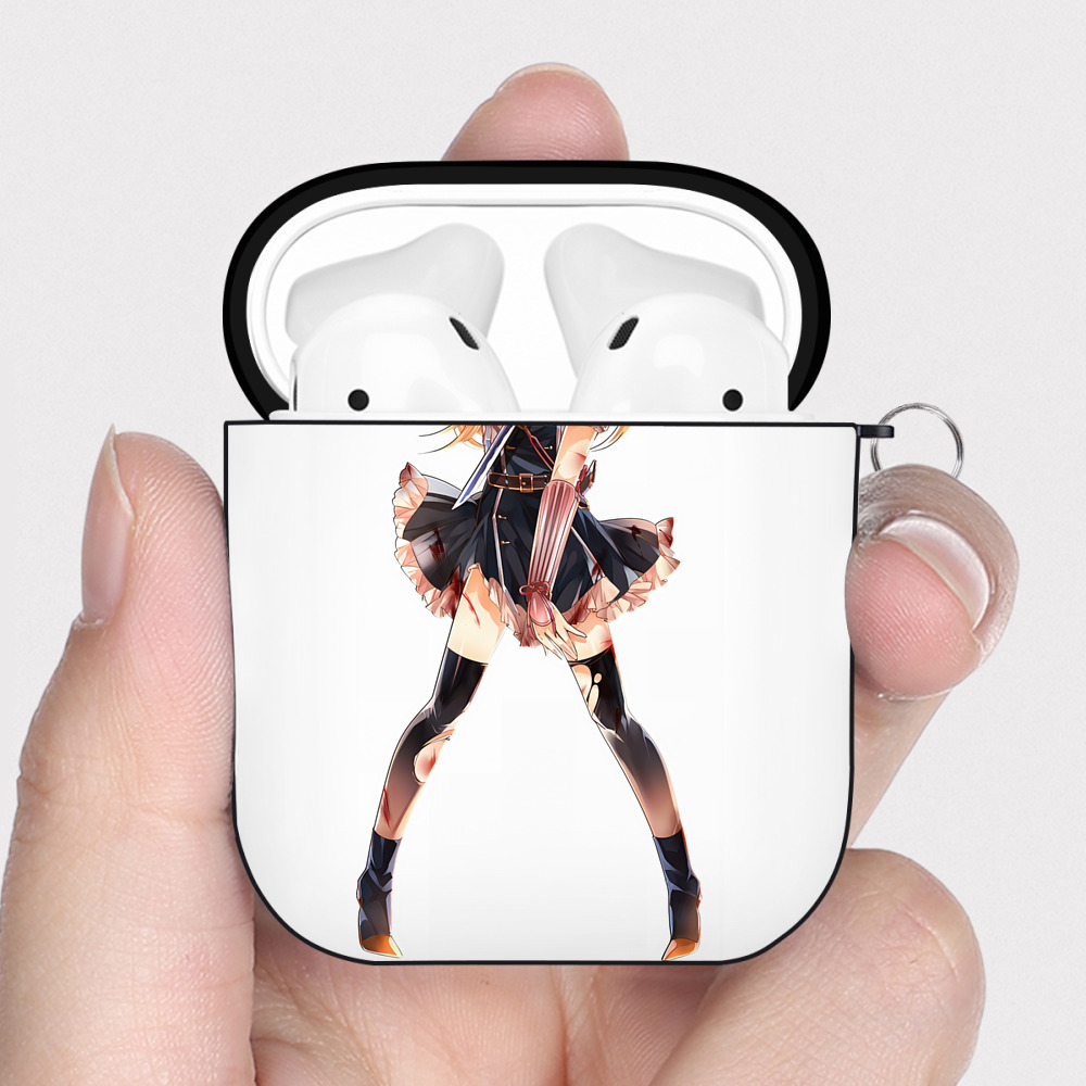（画像用） 刀剣乱舞 Touken Ranbu AirPods 第2世代保護ケース ハードシェル ブラック 耐衝撃・防指紋・カラビナ付き