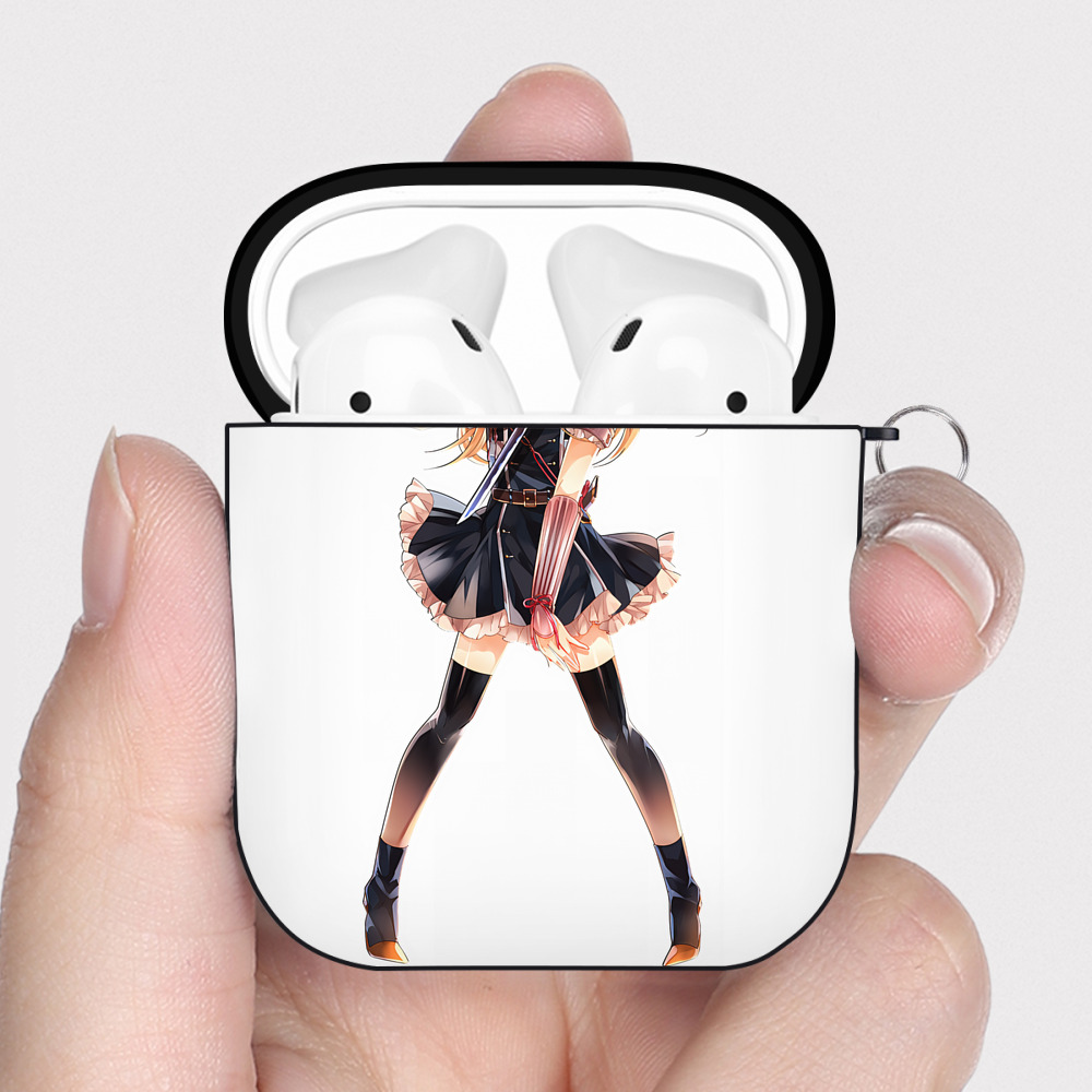 （画像用） 刀剣乱舞 Touken Ranbu AirPods 第2世代保護ケース ハードシェル ブラック 耐衝撃・防指紋・カラビナ付き