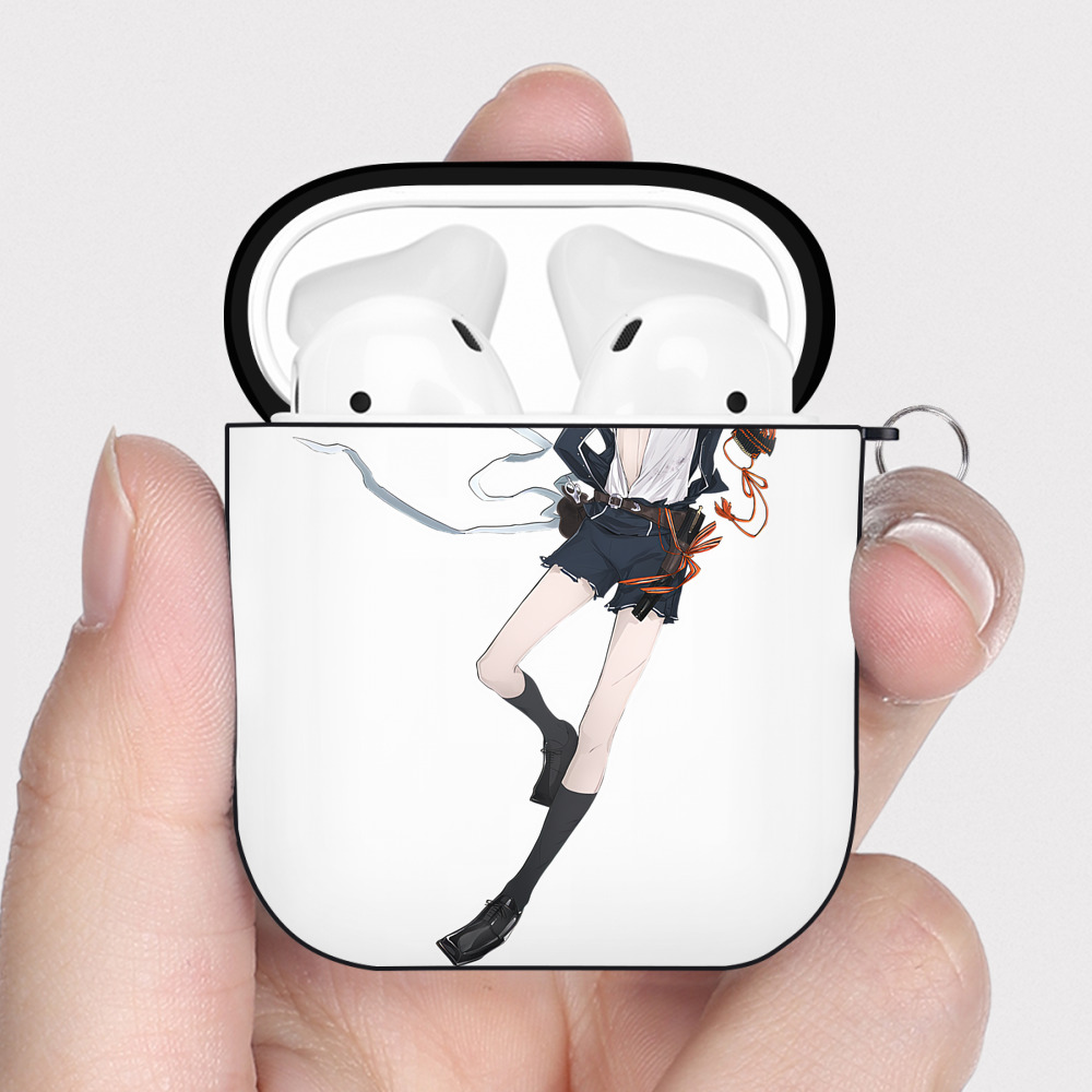 （画像用） 刀剣乱舞 Touken Ranbu AirPods 第2世代保護ケース ハードシェル ブラック 耐衝撃・防指紋・カラビナ付き