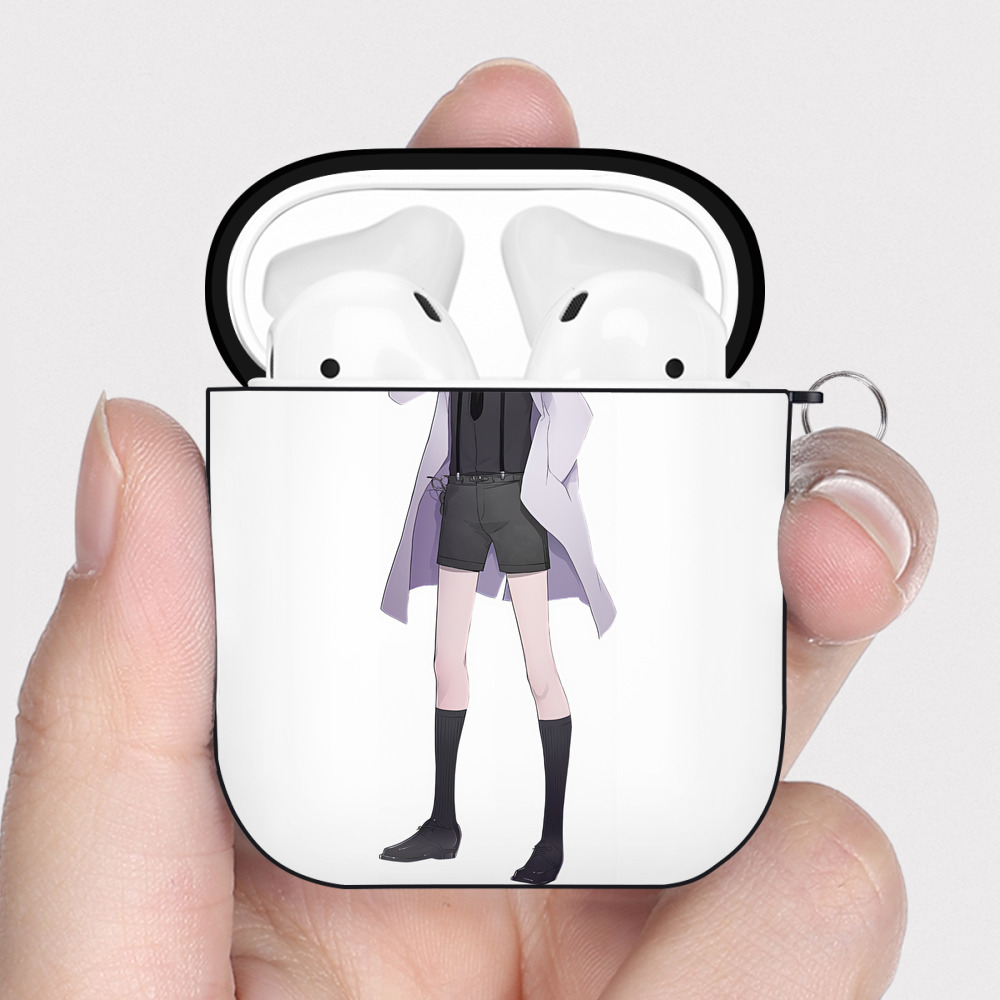 （画像用） 刀剣乱舞 Touken Ranbu AirPods 第2世代保護ケース ハードシェル ブラック 耐衝撃・防指紋・カラビナ付き