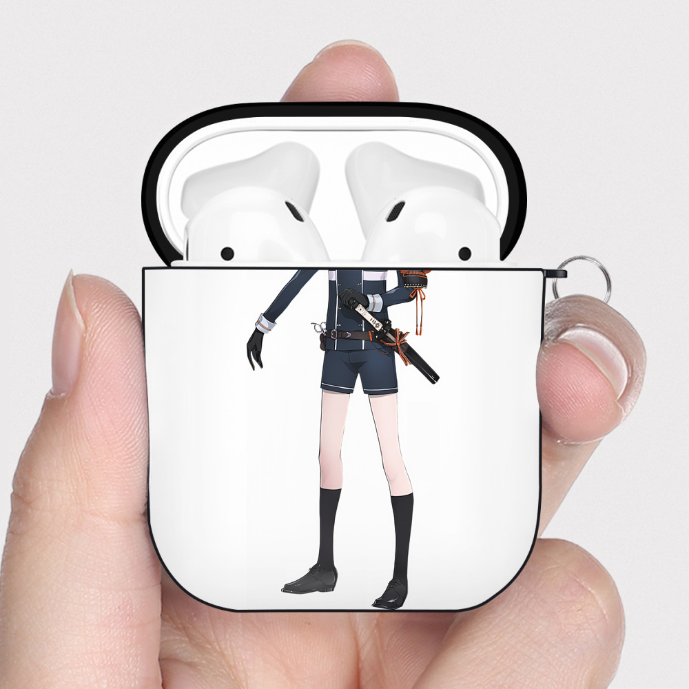 （画像用） 刀剣乱舞 Touken Ranbu AirPods 第2世代保護ケース ハードシェル ブラック 耐衝撃・防指紋・カラビナ付き