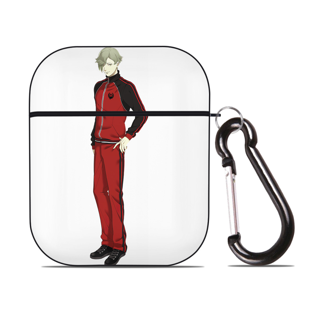 （画像用） 刀剣乱舞 Touken Ranbu AirPods 第2世代保護ケース ハードシェル ブラック 耐衝撃・防指紋・カラビナ付き