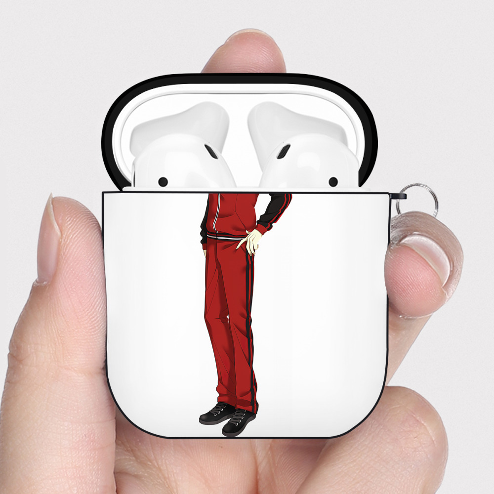 （画像用） 刀剣乱舞 Touken Ranbu AirPods 第2世代保護ケース ハードシェル ブラック 耐衝撃・防指紋・カラビナ付き