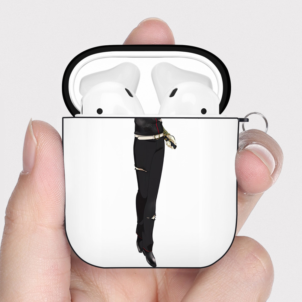 （画像用） 刀剣乱舞 Touken Ranbu AirPods 第2世代保護ケース ハードシェル ブラック 耐衝撃・防指紋・カラビナ付き