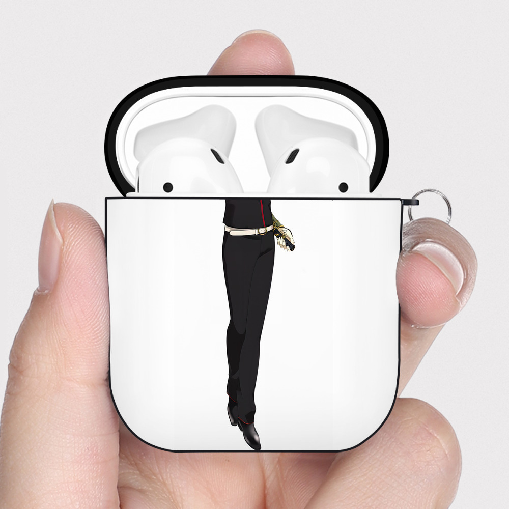 （画像用） 刀剣乱舞 Touken Ranbu AirPods 第2世代保護ケース ハードシェル ブラック 耐衝撃・防指紋・カラビナ付き