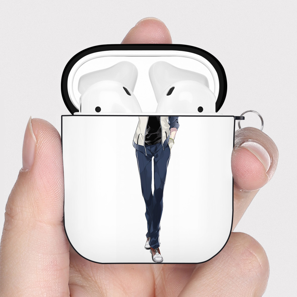 （画像用） 刀剣乱舞 Touken Ranbu AirPods 第2世代保護ケース ハードシェル ブラック 耐衝撃・防指紋・カラビナ付き