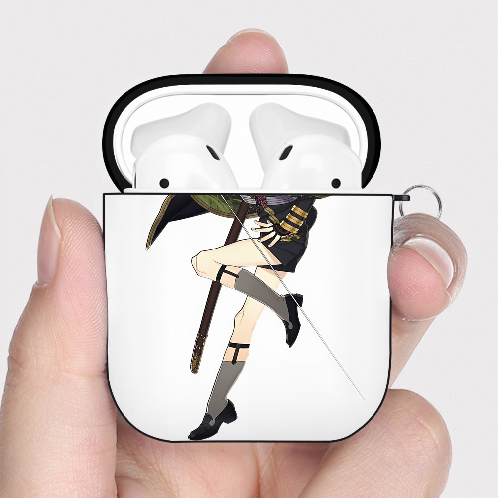 （画像用） 刀剣乱舞 Touken Ranbu AirPods 第2世代保護ケース ハードシェル ブラック 耐衝撃・防指紋・カラビナ付き