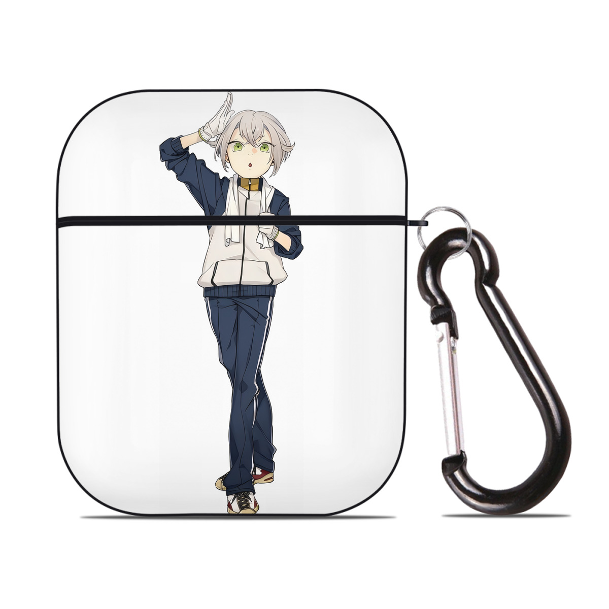 （画像用） 刀剣乱舞 Touken Ranbu AirPods 第2世代保護ケース ハードシェル ブラック 耐衝撃・防指紋・カラビナ付き