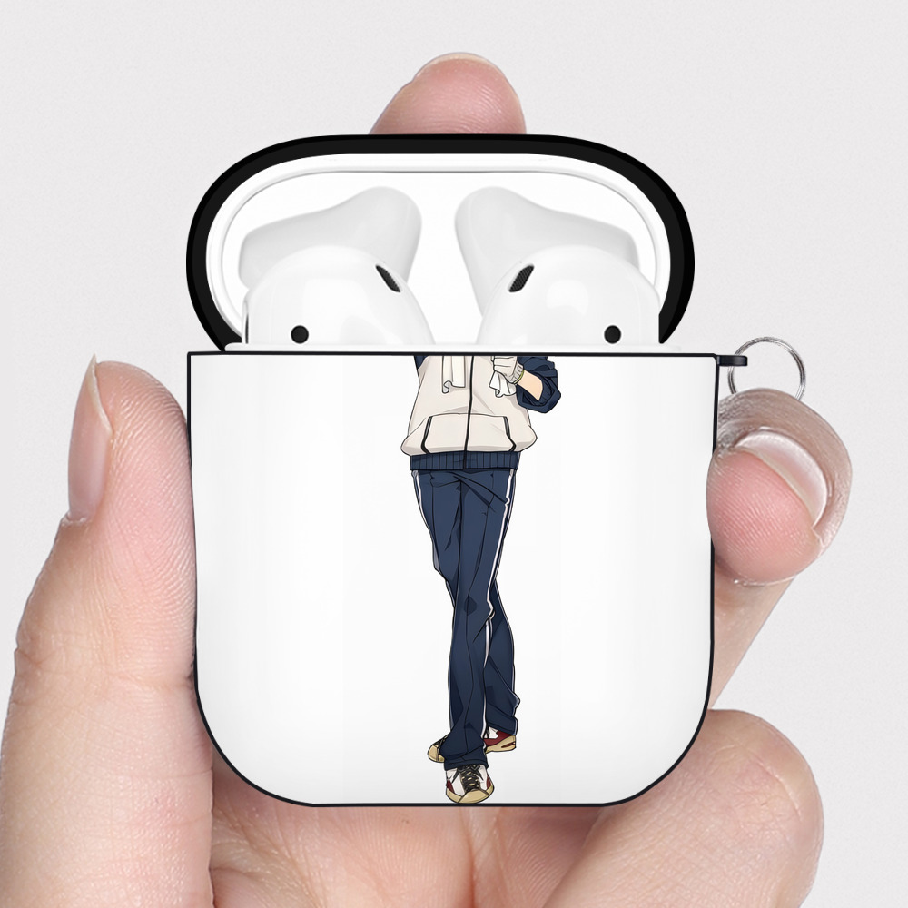 （画像用） 刀剣乱舞 Touken Ranbu AirPods 第2世代保護ケース ハードシェル ブラック 耐衝撃・防指紋・カラビナ付き
