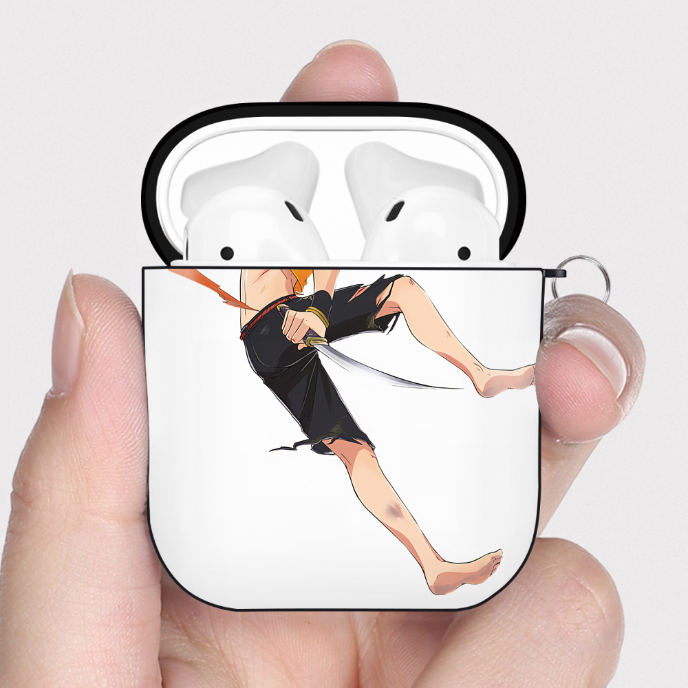 （画像用） 刀剣乱舞 Touken Ranbu AirPods 第2世代保護ケース ハードシェル ブラック 耐衝撃・防指紋・カラビナ付き