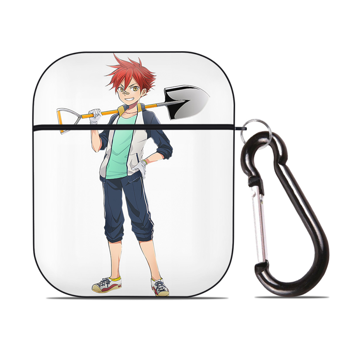 （画像用） 刀剣乱舞 Touken Ranbu AirPods 第2世代保護ケース ハードシェル ブラック 耐衝撃・防指紋・カラビナ付き
