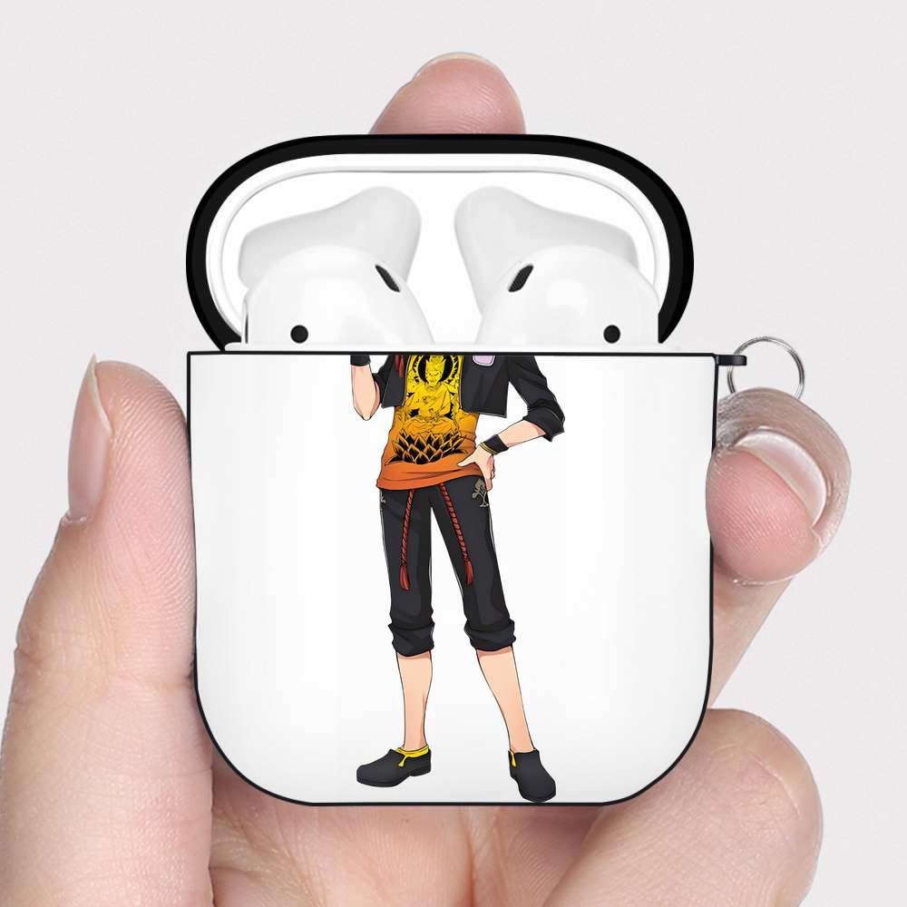 （画像用） 刀剣乱舞 Touken Ranbu AirPods 第2世代保護ケース ハードシェル ブラック 耐衝撃・防指紋・カラビナ付き
