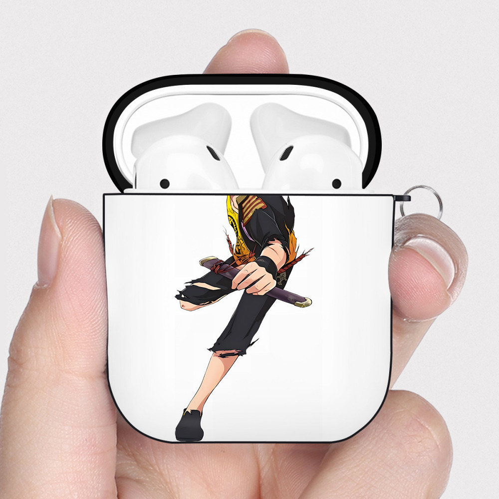 （画像用） 刀剣乱舞 Touken Ranbu AirPods 第2世代保護ケース ハードシェル ブラック 耐衝撃・防指紋・カラビナ付き